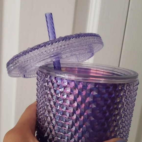 Starbucks Summer 2021 venti Cold Cup Purple Ombre Bling - Picture 5 of 7